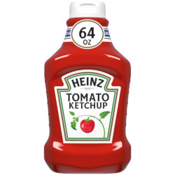 an enormous bottle of ketchup